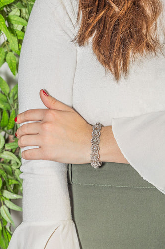 Bracelet Bracelet Fleur Or blanc Diamant 58 Facettes 3455898CN