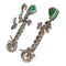 Boucles d'oreilles Boucles d'oreilles des années 1950 en platine 950 kt avec diamants et émeraudes 58 Facettes Q78B (931)