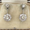 Boucles d'oreilles Boucles d’oreilles anciennes pendantes en or jaune et diamants 58 Facettes