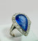 Bague Bague en platine avec diamants et tanzanite 58 Facettes 50281