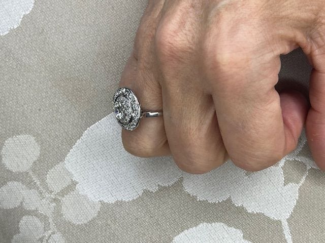 Bague 51 Bague diamants et platine, époque Art Déco 58 Facettes