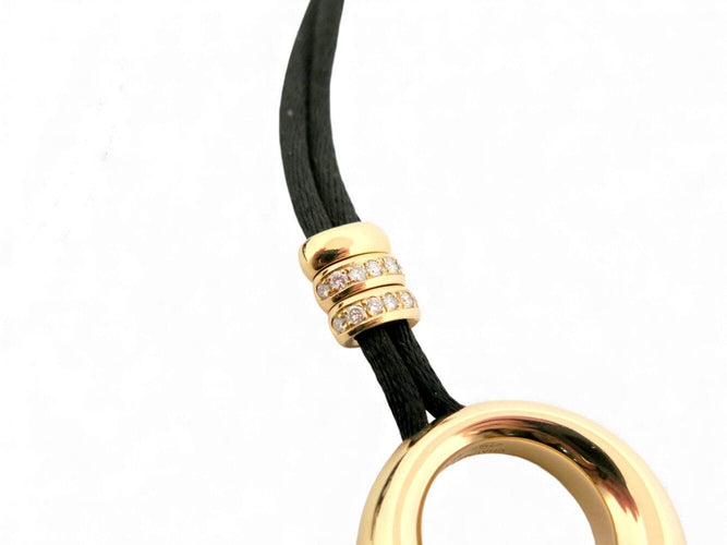 Collier collier CHAUMET pendentif anneau gm diamants 0.24ct or jaune 18k 58 Facettes 271153