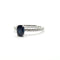 Bague 53 Bague or blanc sertie d'un saphir et diamants 58 Facettes