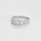 Bague 58 Bague jonc or blanc et diamants 58 Facettes GU188