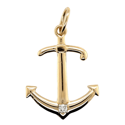 Pendentif Pendentif Ancre Or jaune et Diamant 58 Facettes 1.0000207/1
