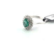 Bague 56 Bague en or blanc avec émeraudes et diamants 58 Facettes