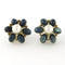 Boucles d'oreilles Boucles d'oreilles en or bicolore or, perles et saphirs 58 Facettes