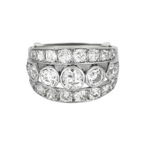 Bague 53 Bague Platine Diamants 58 Facettes B250645