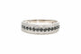 Bague 52 Bague contemporaine en or blanc 18 carats sertie de saphirs 58 Facettes B505