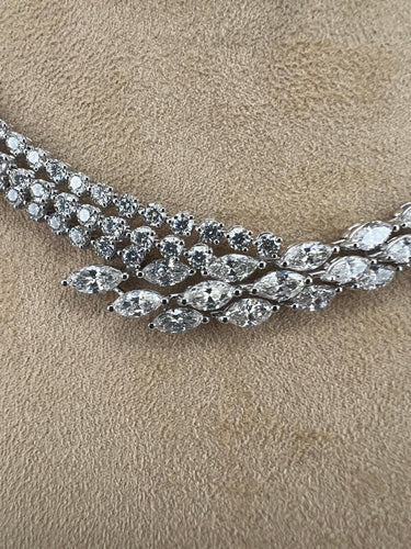 Collier Marquise & Round Diamond high-end necklace 58 Facettes NECK-453