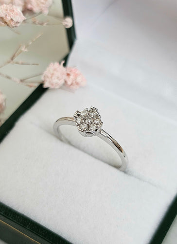 Bague 51 Bague or blanc diamants 58 Facettes 576