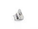 Boucles d'oreilles Boucles d'oreilles design en or blanc avec diamants et saphir 58 Facettes 2349