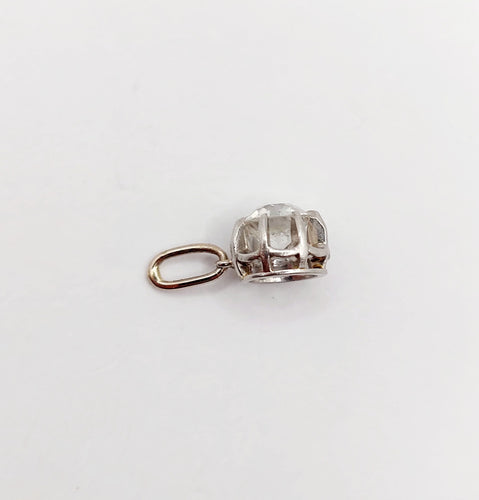 Pendentif Pendentif antique or blanc 18k diamant taille ancienne 0,80 carats (circa 1900) 58 Facettes A06046