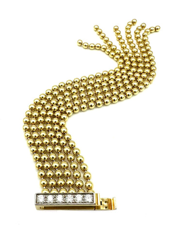 Bague CARTIER. Collection "Draperie de décolleté", bague 2 ors 18K et diamants 58 Facettes