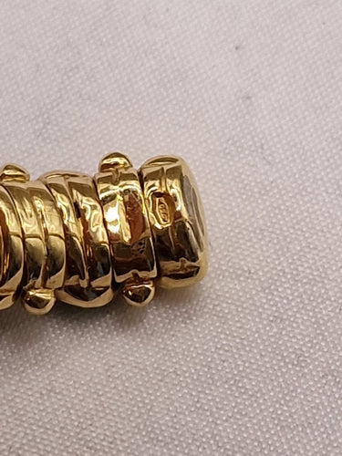 Bracelet Bracelet vintage émail vert en or blanc et jaune 18 kt et diamants 58 Facettes