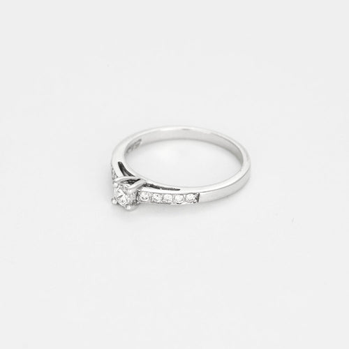 Bague 56 Elini - Bague Solitaire en or blanc et diamants 58 Facettes LP1191/12