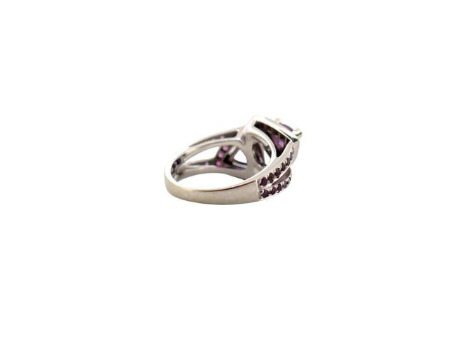 Bague 52 bague MAUBOUSSIN subtile dualite t52 amethyste diamants or blanc 18k 58 Facettes 267691