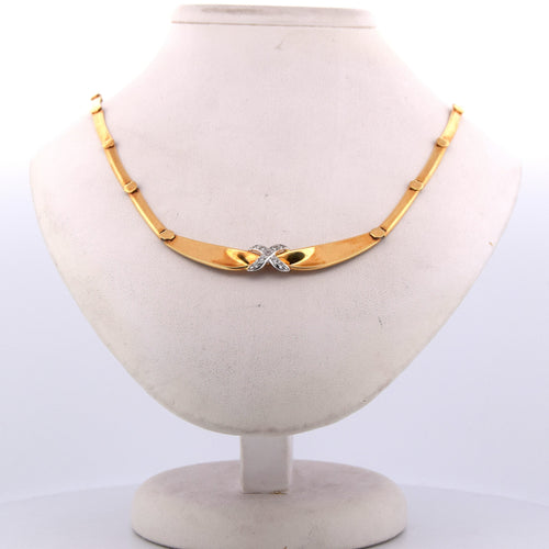 Collier Collier en or jaune avec diamants 58 Facettes