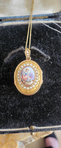 Pendentif Pendentif/Médaillon Napoléon III en or jaune et émail 58 Facettes