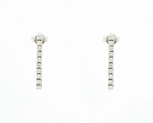 Boucles d'oreilles tennis en or blanc 0,53 ct