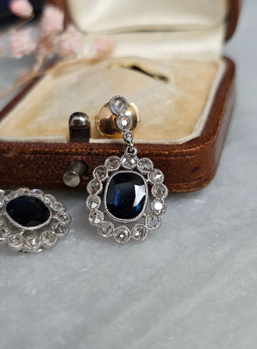 Boucles d'oreilles Boucles d'oreilles Platine, Or, Saphirs et Diamants 58 Facettes 519