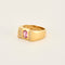 Bague 55.5 Bague or jaune saphir rose diamants 58 Facettes LP1054/12