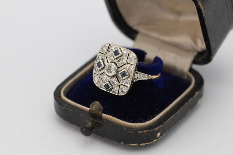 Bague 54 Ancienne bague en or Art Déco, Autriche, années 1920-1930. 58 Facettes 9898