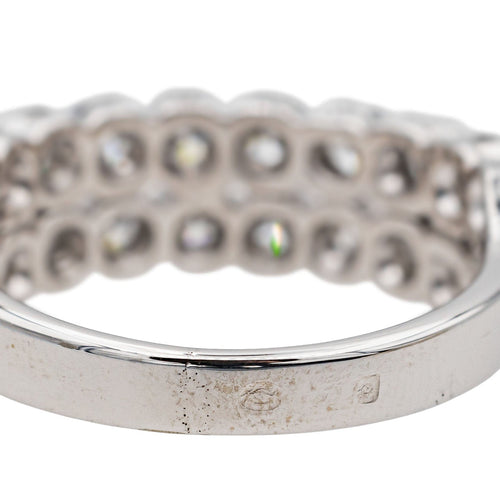 Bague 51 Bague Demi alliance Or blanc, Platine Diamant 58 Facettes 3429844CN
