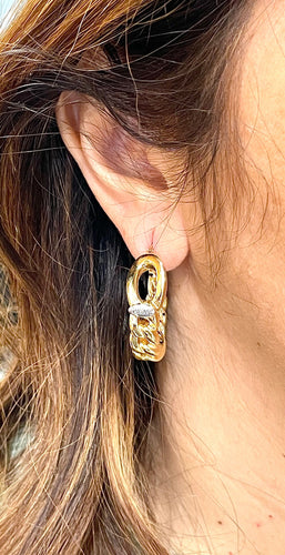 Boucles d'oreilles Boucles d’oreilles chic et originales en or jaune 18 carats 58 Facettes