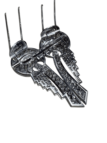 Broche Broche Art Déco en platine et diamants – Pièce transformable 58 Facettes 1.0000876/3
