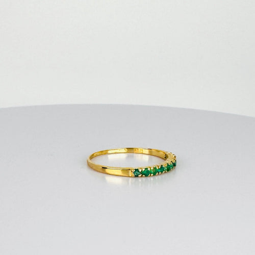 Bague 56 Bague en or jaune avec émeraudes 58 Facettes 2505016