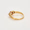 Bague 55 Bague or jaune, saphir rose et diamants 58 Facettes EVR25716
