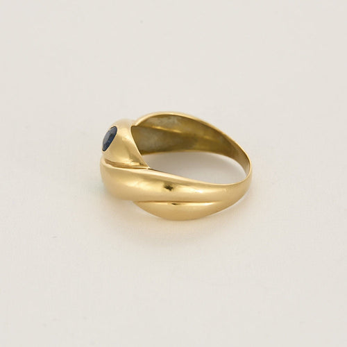 Bague 60 Bague en or jaune, saphir et émeraude 58 Facettes MONTE0229