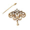 Broche Broche Art Nouveau "Constantia" transformable – Diamants, perle, or jaune et argent 58 Facettes 212