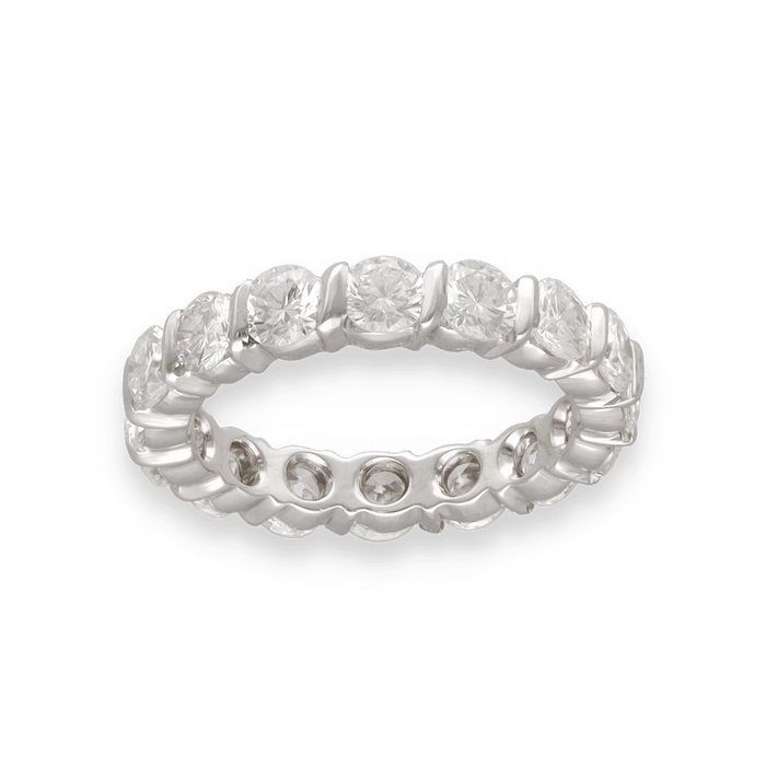 Bague 50 Alliance en or blanc diamants 58 Facettes