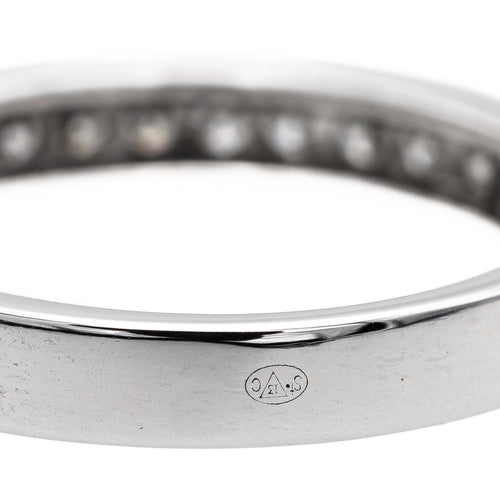 Bague 48 Bague Demi alliance Or blanc Diamant 58 Facettes 2406273CN