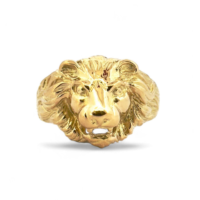 Bague 68 Bague lion en or jaune massif 58 Facettes