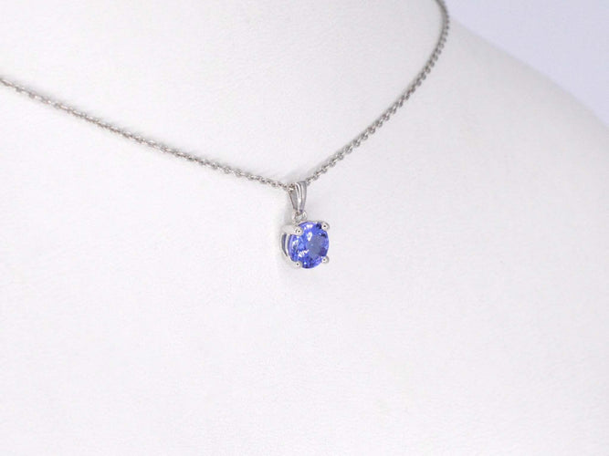Pendentif Pendentif en or blanc avec tanzanite 58 Facettes 2199
