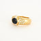 Bague 56 Bague or jaune, saphir, diamants 58 Facettes LP457/10