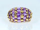 Bague 51 Bague en or jaune 18 carats sertie de 29 améthystes 58 Facettes AB550