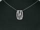 Pendentif Pendentif design en or blanc avec diamants taille brillant 58 Facettes 2242