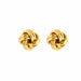 Boucles d'oreilles Puces d Oreille Or Boule Torsadée 58 Facettes