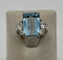 Bague 52 Bague Aigue-Marine et diamants en or blanc 58 Facettes