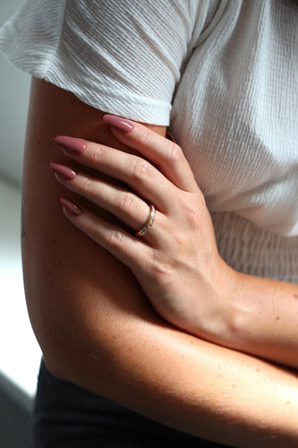 55 Bague Demi alliance Or rose Diamant 58 Facettes 1653928CN