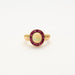 Bague 52 Bague opale or jaune et calibrés rubis 58 Facettes