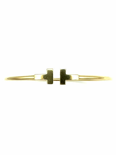 Bracelet TIFFANY & Co. Collection "T", bracelet or jaune 18K 58 Facettes