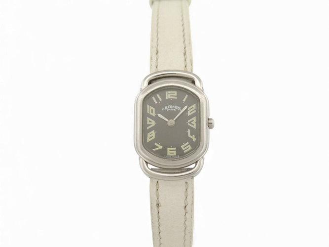 Montre montre HERMES rallye ra1.210 a quartz 20 x 25 mm en acier palladie 58 Facettes 271722