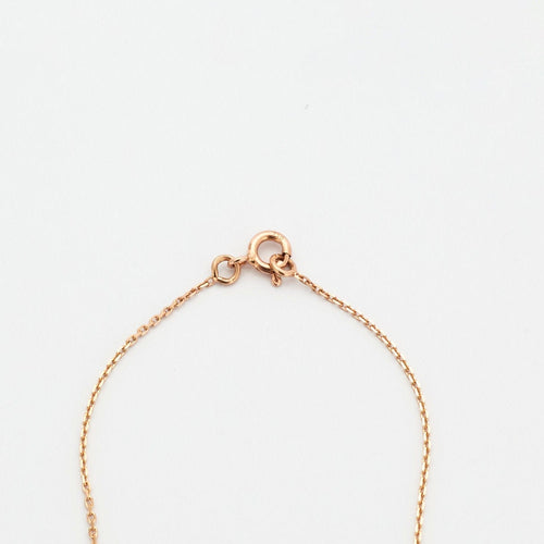 Collier Collier or rose serti d’un saphir 58 Facettes