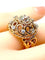 Bague 52 Bague en or jaune 18 carats , diamant 0,70 carat entouré de 8 diamants 58 Facettes AB493
