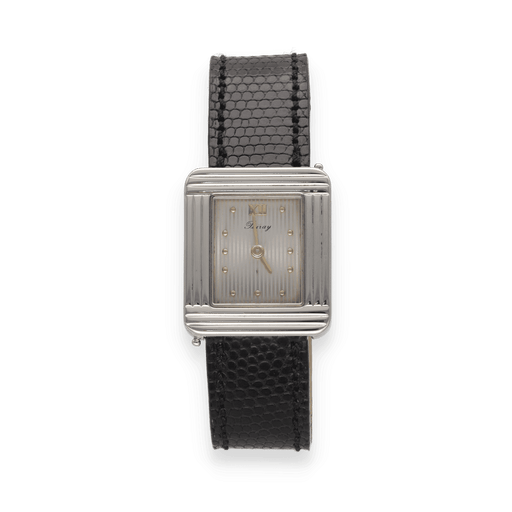 Montre Montre Poiray Femme "Ma Premiere" - Acier - Quartz - Cadran gris - Bracelet Lezard noir - 2015 58 Facettes FB10321